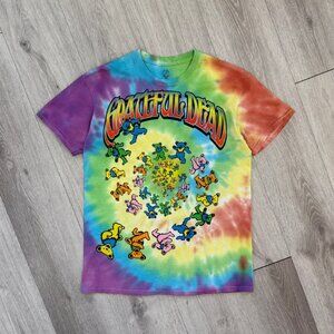 2015 Grateful Dead Spiral Dancing Bears Men's Tie-Dye T-Shirt - Size Medium